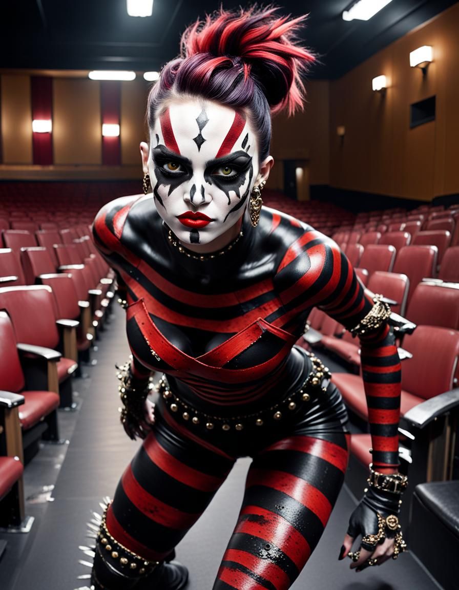 Imposing Orge-Girl Hybrid in College Lecture Theater