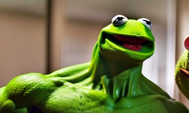 The Incredible Hulk with Kermit and the Muppets