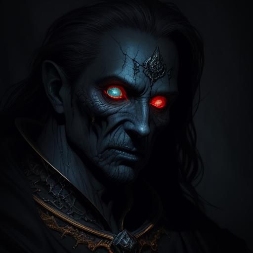 Hades Watching Over Souls: Fantasy Concept Art