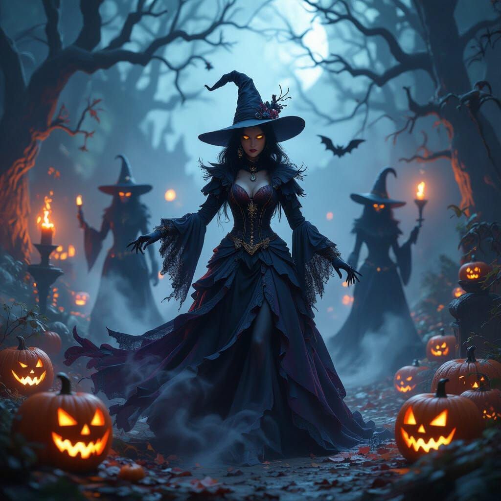 Vibrant Halloween Party Splash Screen Art