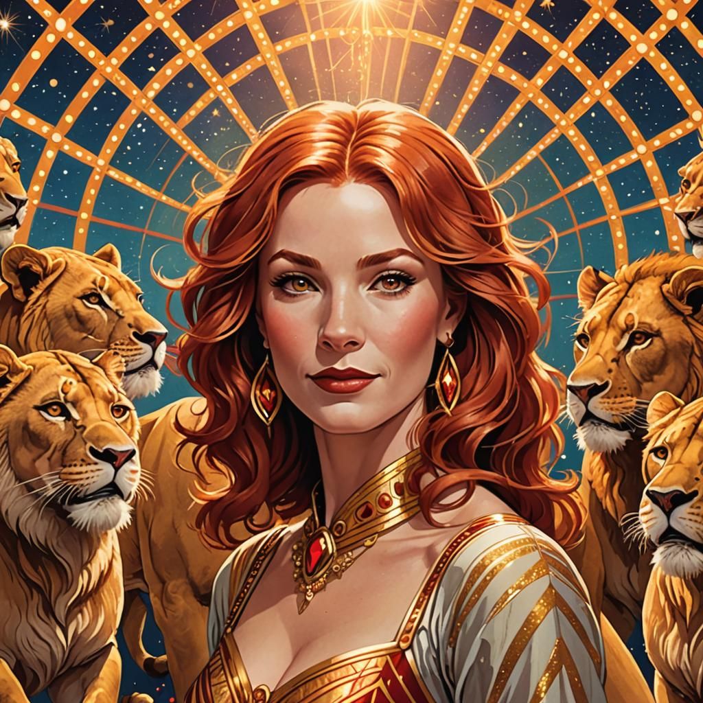 Lion Tamer Circus Poster Illustration