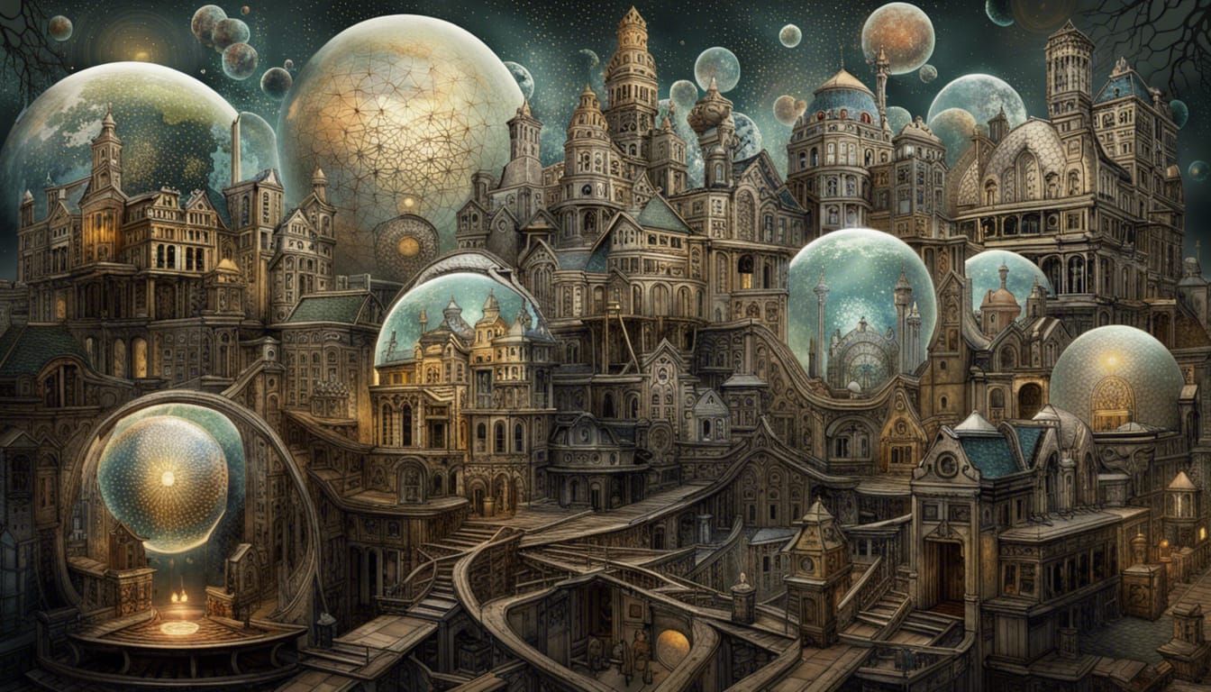 Surreal Ethereal Landscape in Detailed Matte Painting Style