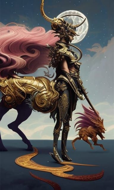 Ornate Centaur Archer in Dark Fantasy Style