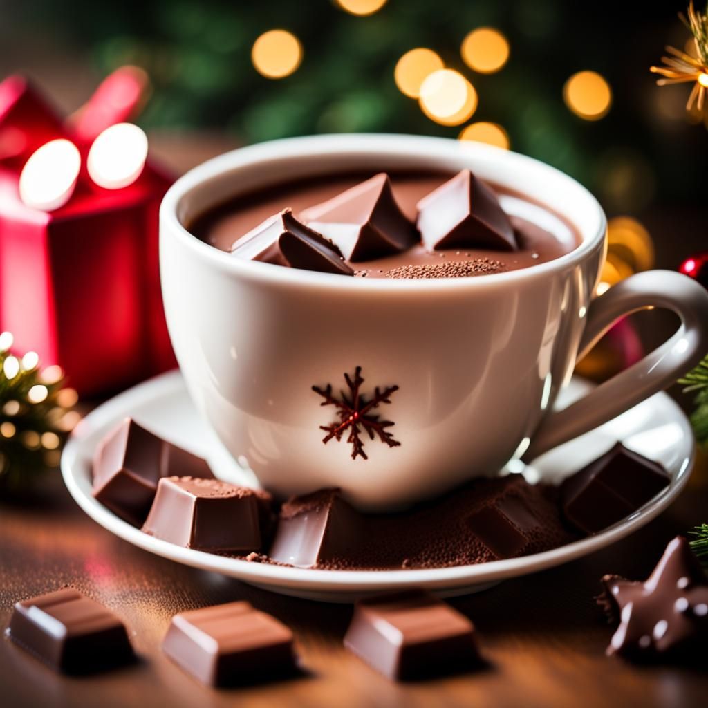 Festive Christmas Cup of Hot Chocolate