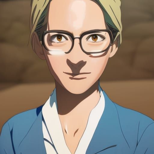Alice Weidel in Studio Ghibli Anime Style