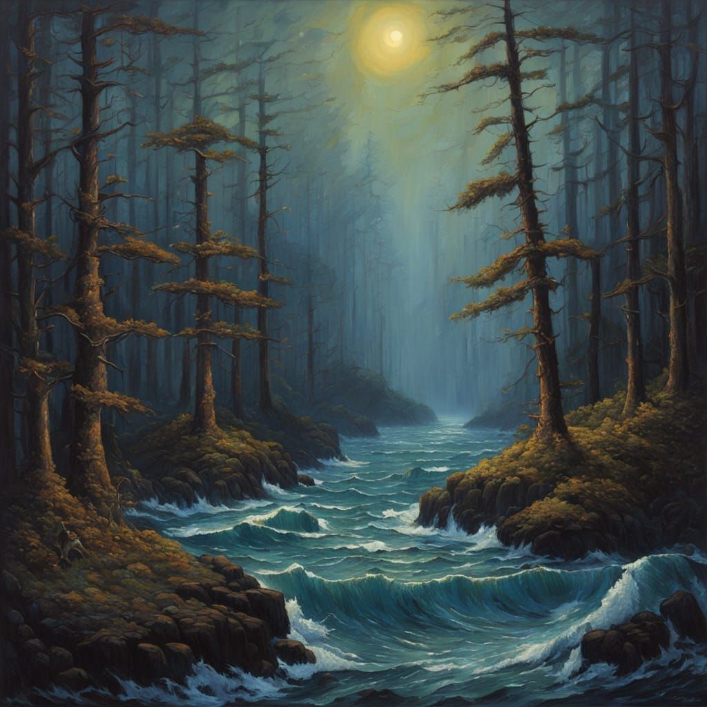 Whispers of the Twilight Abyss in a Darkened Landscape