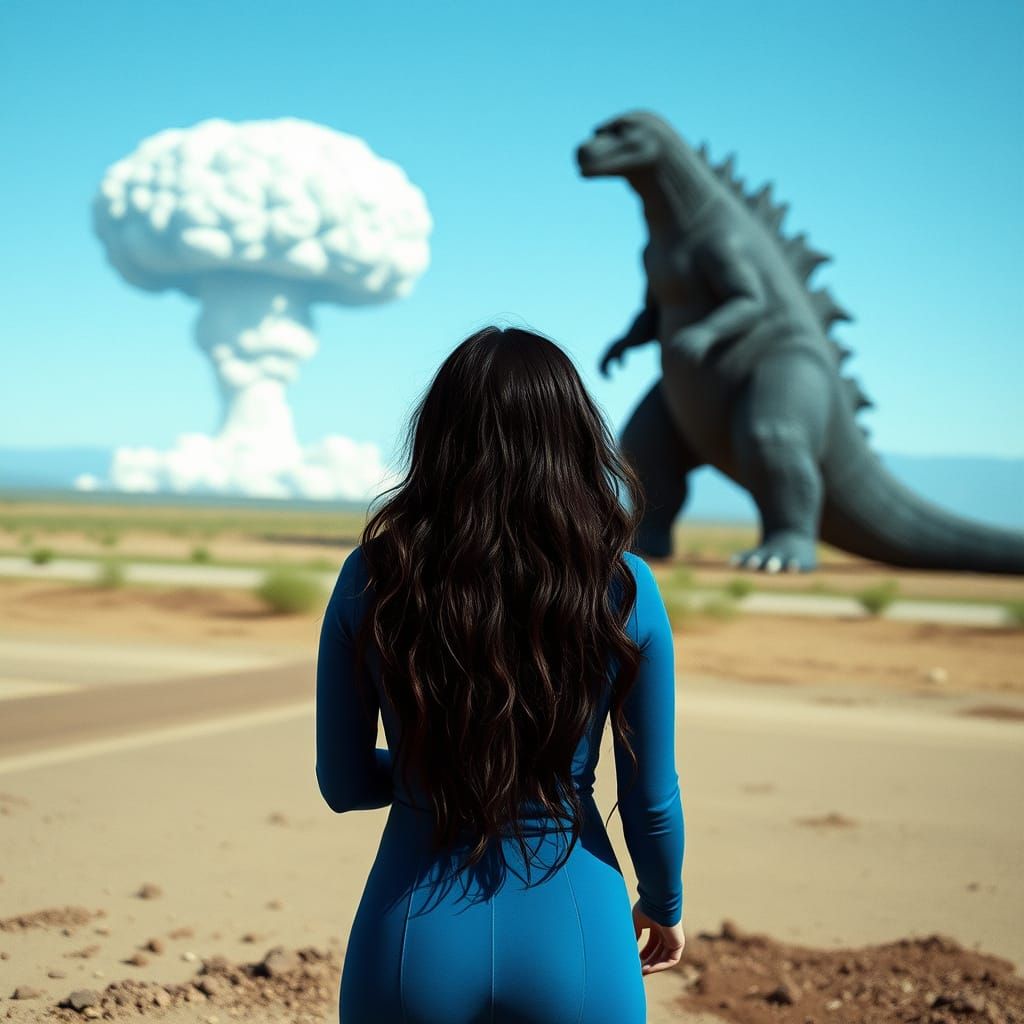 Vault Dweller Observes Godzilla's Nuclear Blast in a Cinemat...