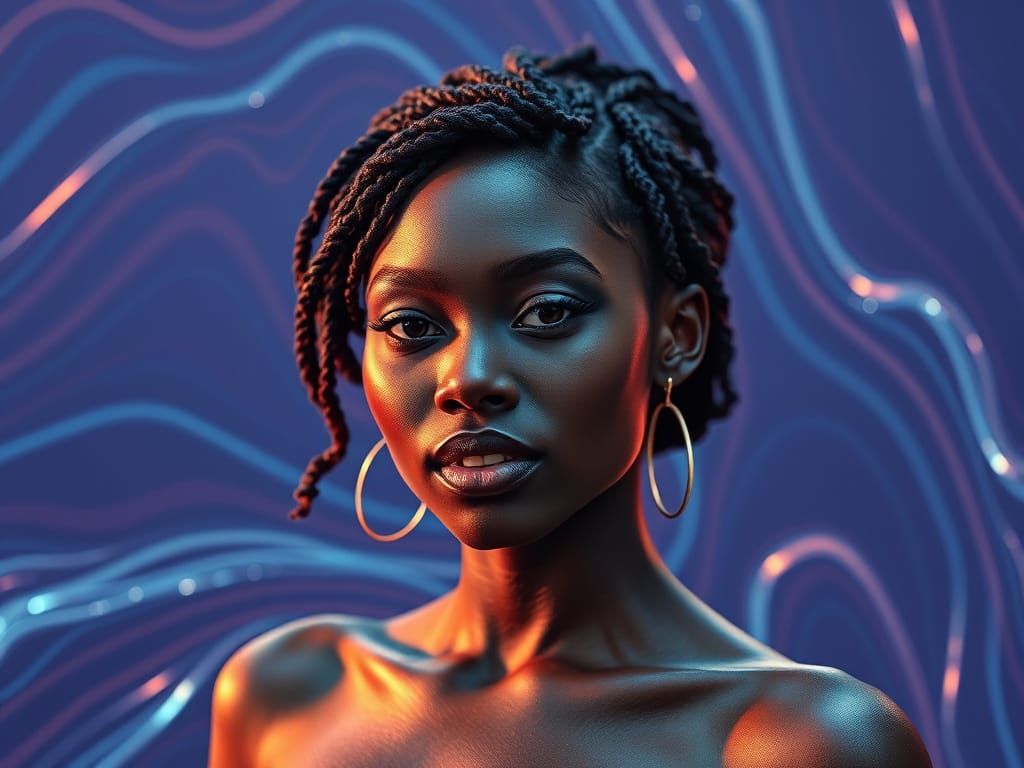 Surreal Abstract Scene in Vibrant Aesthetic