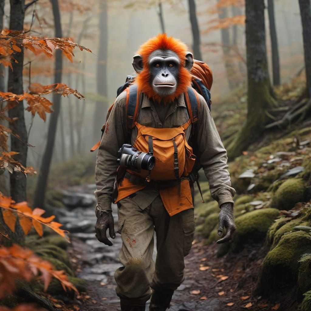 Maniacal Clown Zombie Monkey on Appalachian Trail