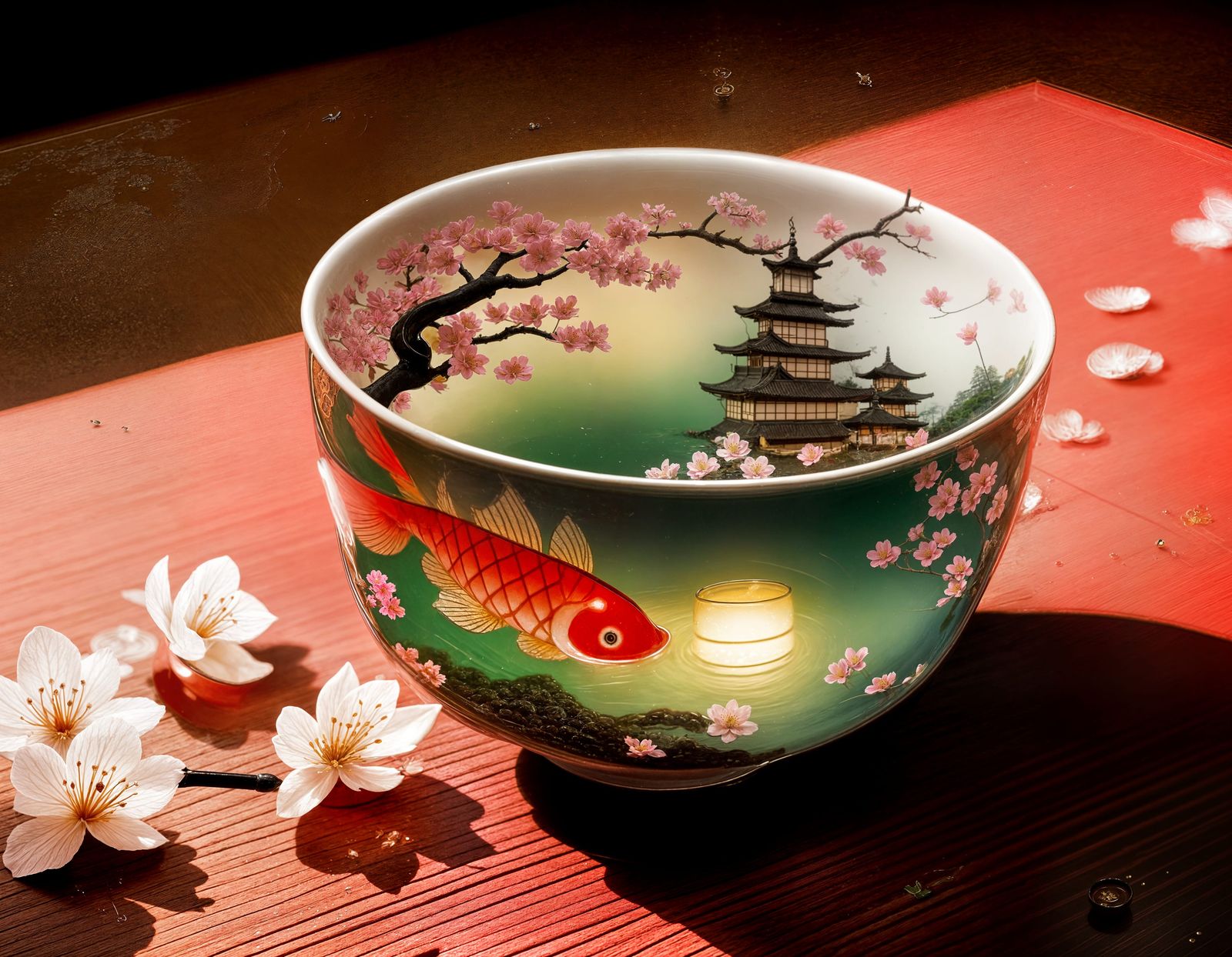 Teacup World: Miniature Feudal Japan Landscape