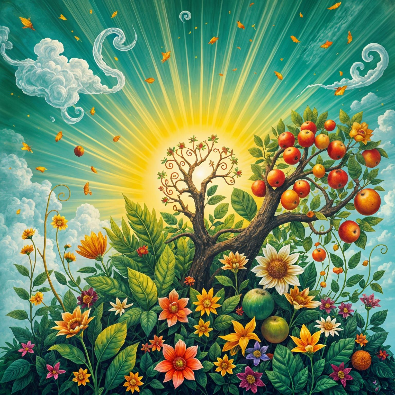 Emerald Paradise Erupts with Whimsical Botanical Wonder