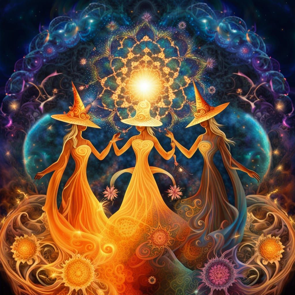 Witches' Circle: A Radiant Gathering in Fantasy