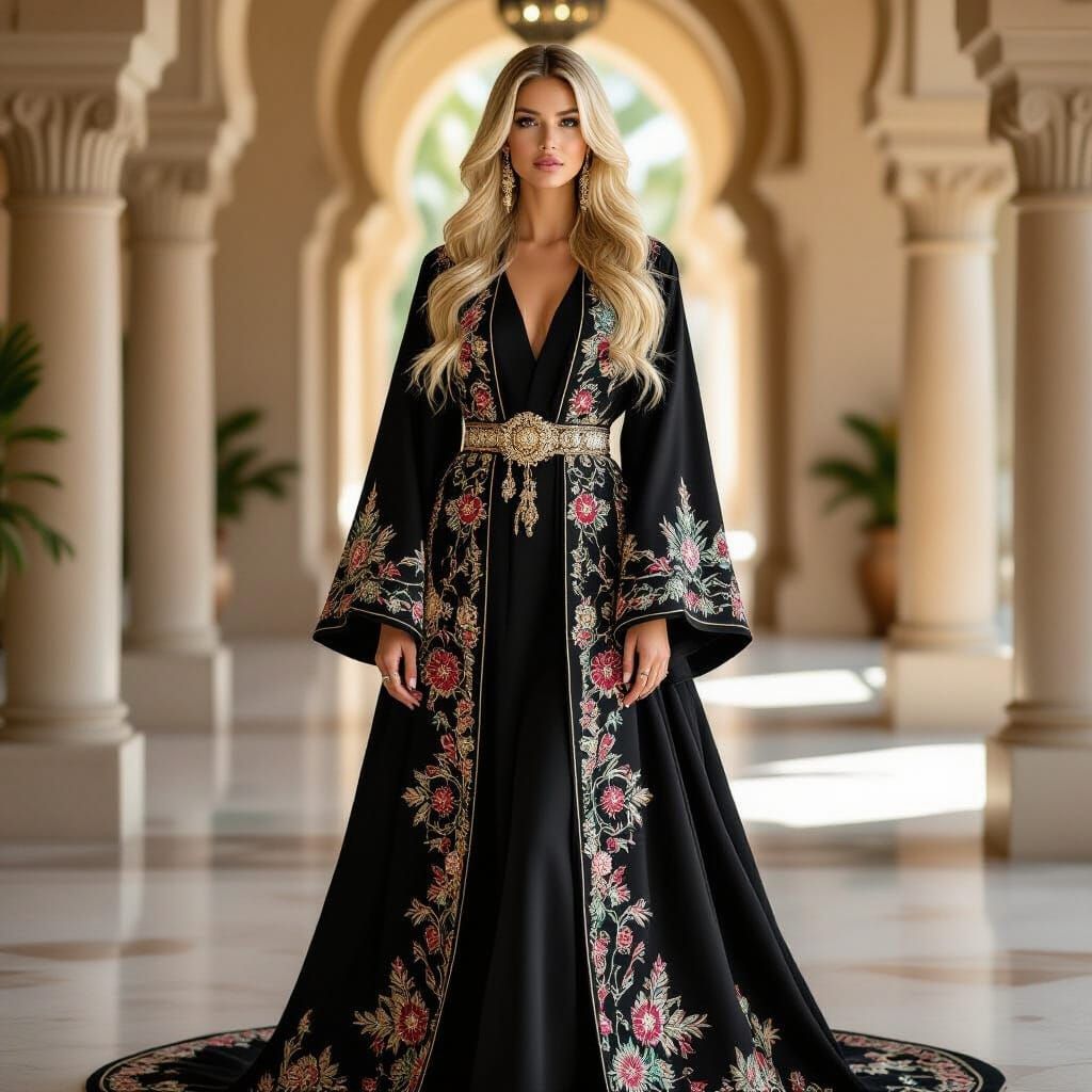 Luxurious Abaya: High Fashion Portrait