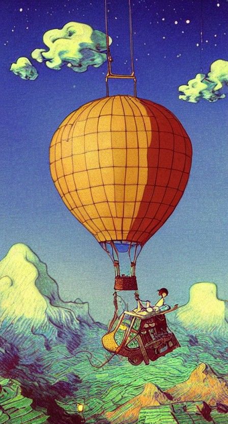 Snail's Hot Air Balloon Adventure, Ghibli-Inspired