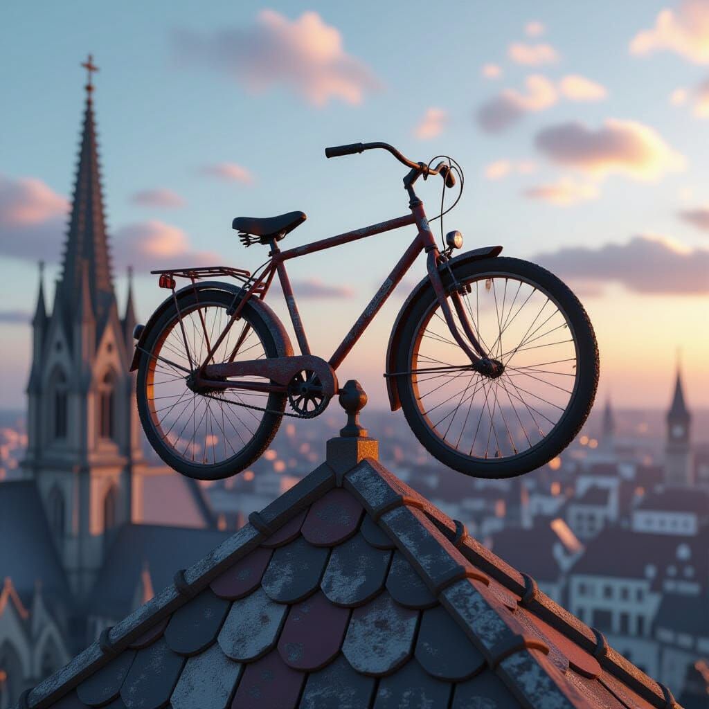 Rusty Bicycle on Cathedral Peak