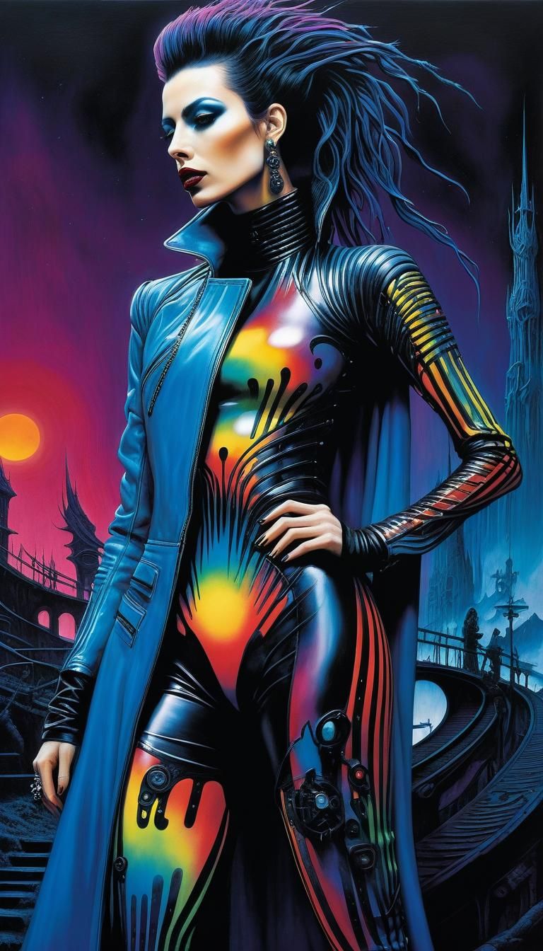 Bizarre Punk Rock Girl Ice Skating: A Surreal Masterpiece