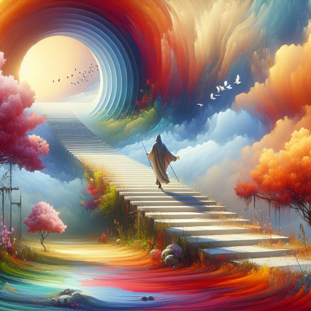 Ascending to Heaven: A Matte Painting Fantasy