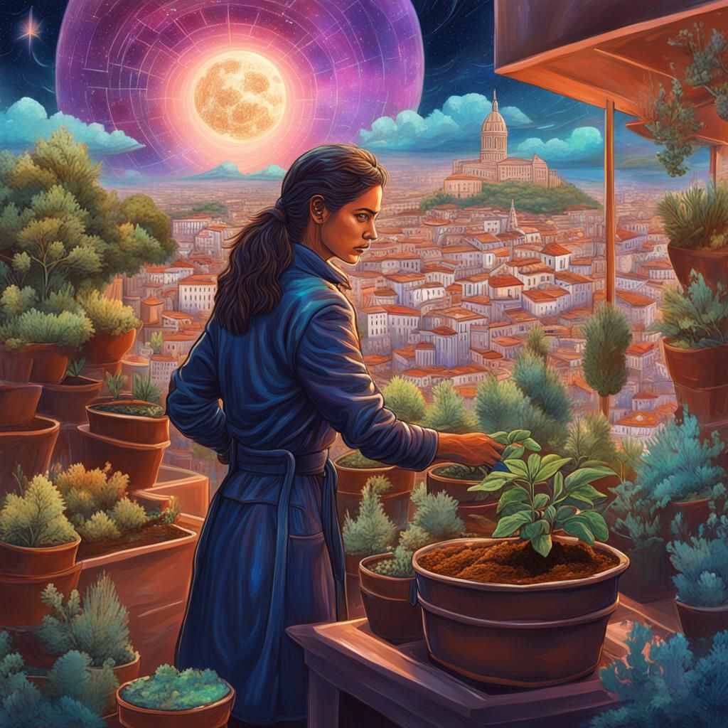 Greek Secret Agent in Lyon: Cosmic Mixed Media