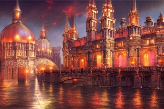City by the river