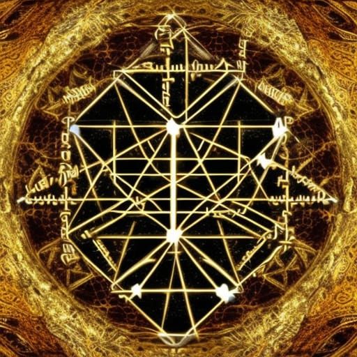 Kabbalistic Tree of Life: Alchemical Digital Art