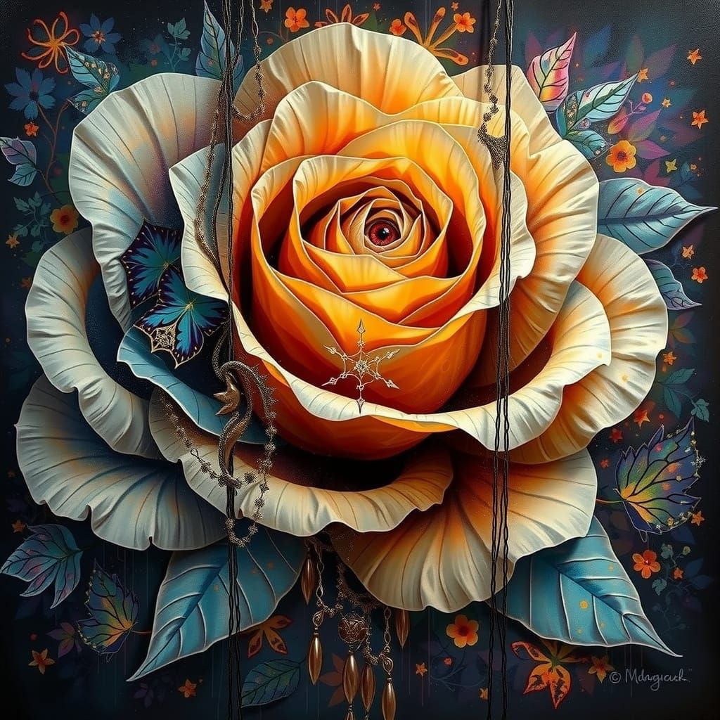 Elegant Woman Posing in Hyperrealistic Style