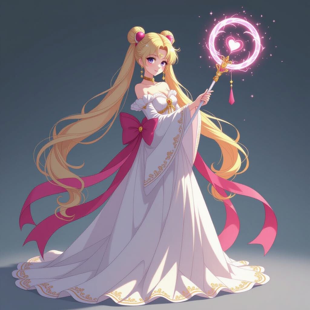 Usagi as Neo-Queen Serenity in Digital Art Style
