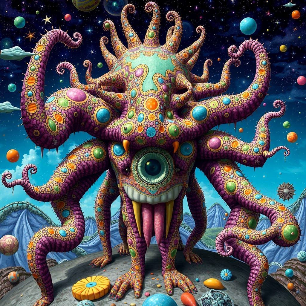 Monster of chaotic mosaics