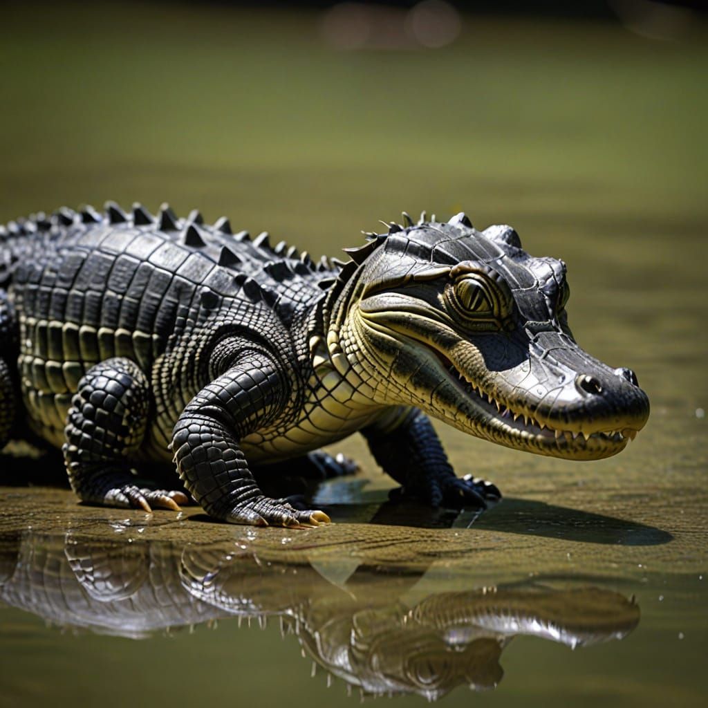 Baby Wrestles Fierce Alligator in a Tense Showdown