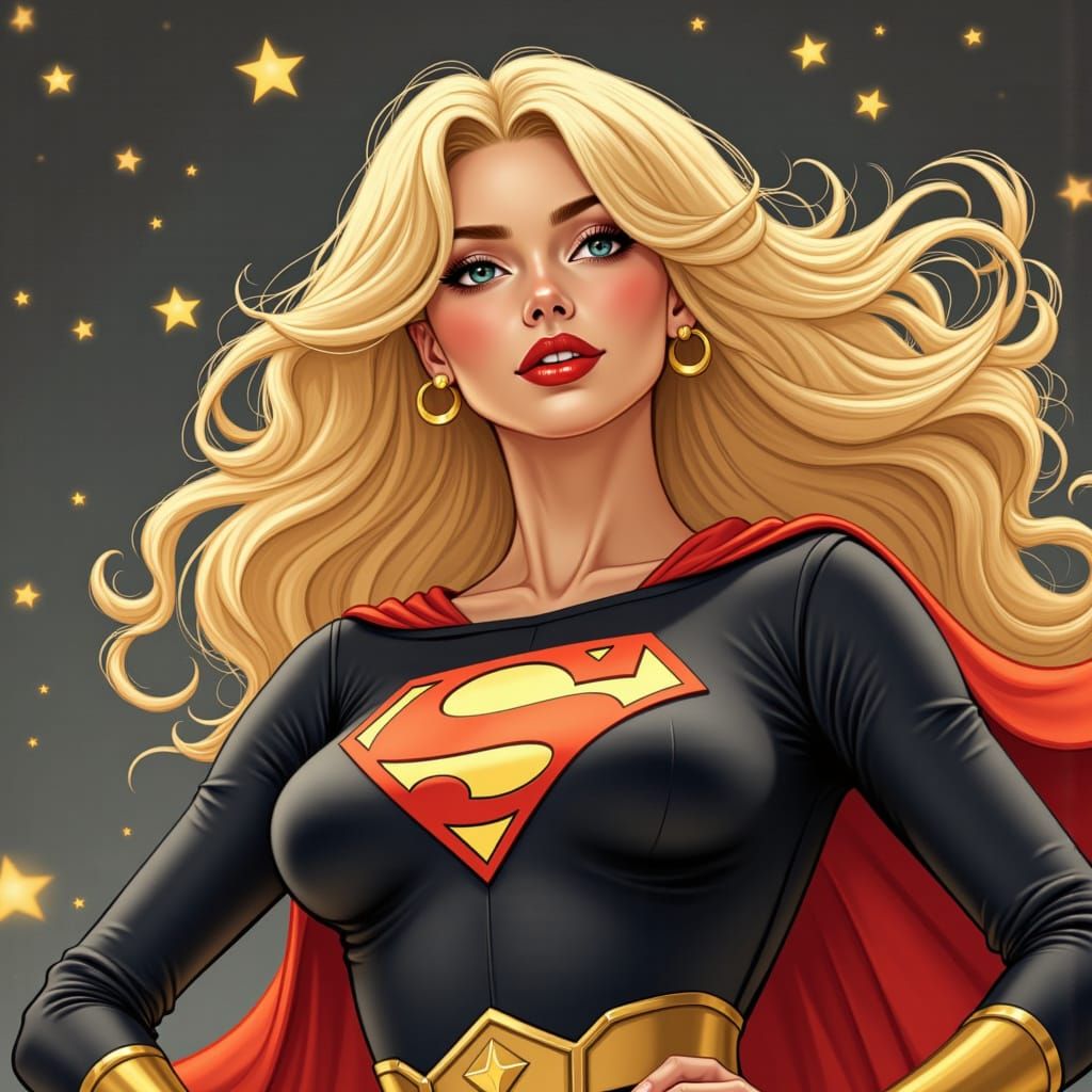 Art Deco Supergirl in Elegant 1920s Style