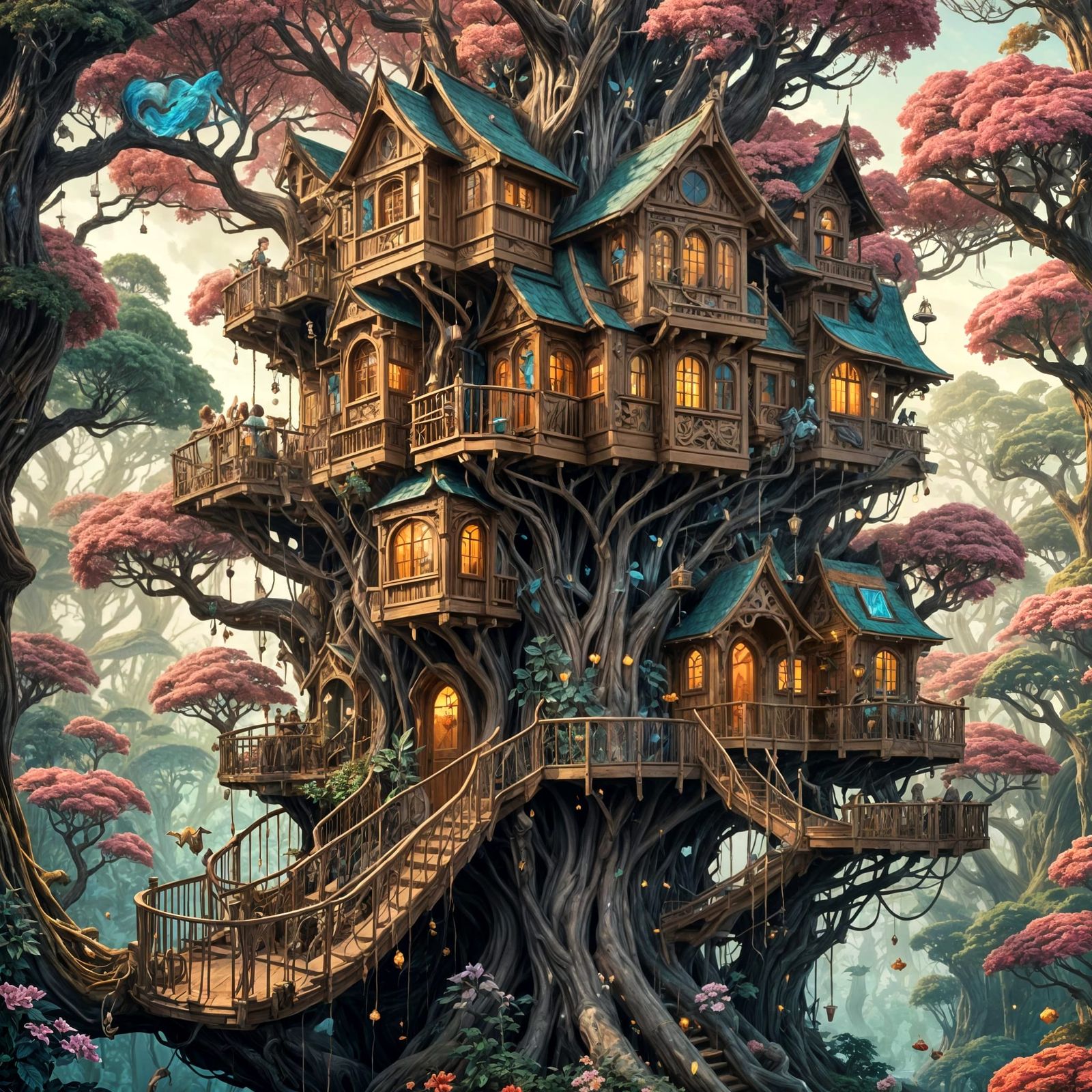 Fantastical Treehouse by Android Jones