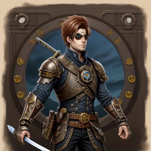 Steampunk Cyclops Warrior with Sword