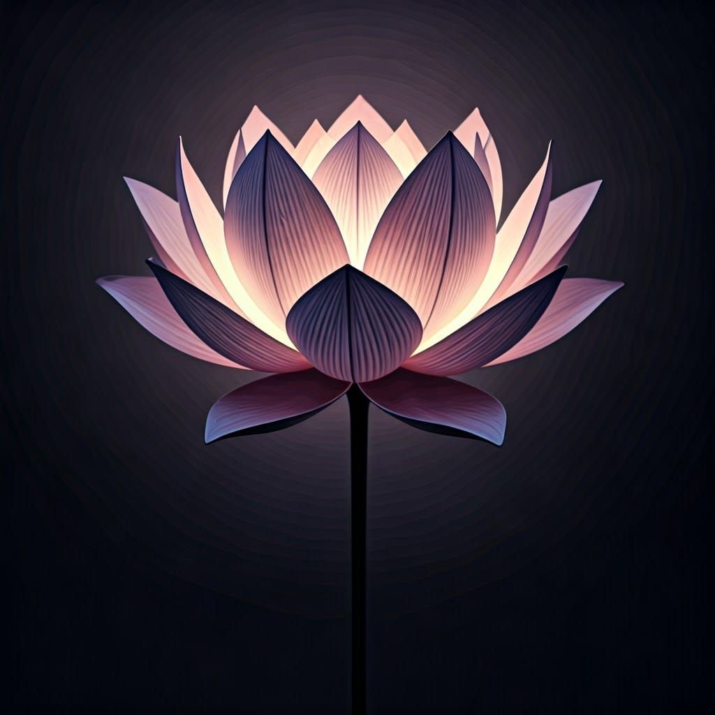 Serene Origami Lotus Lamp with Pastel LED Glow