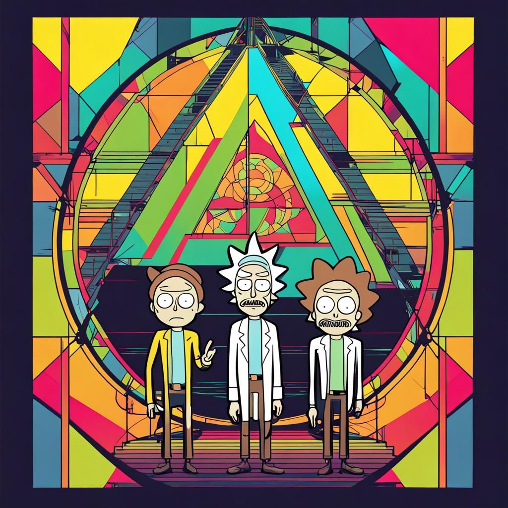 Rick and Morty Pop Art Screen Print