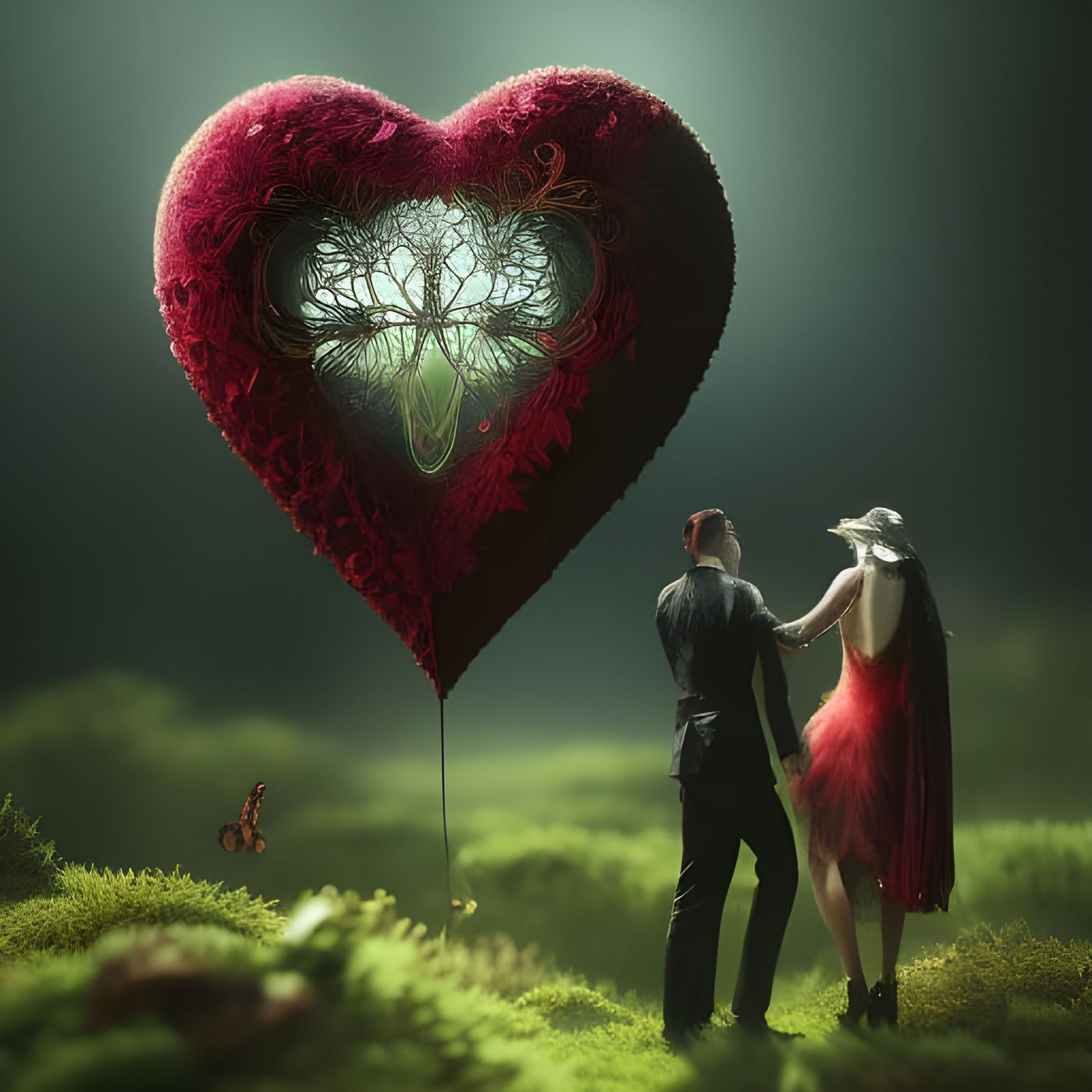 Glass Heart: A Neosurrealist Digital Illustration