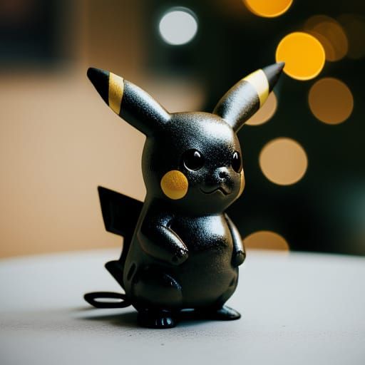 dark chocolate Pikachu statue