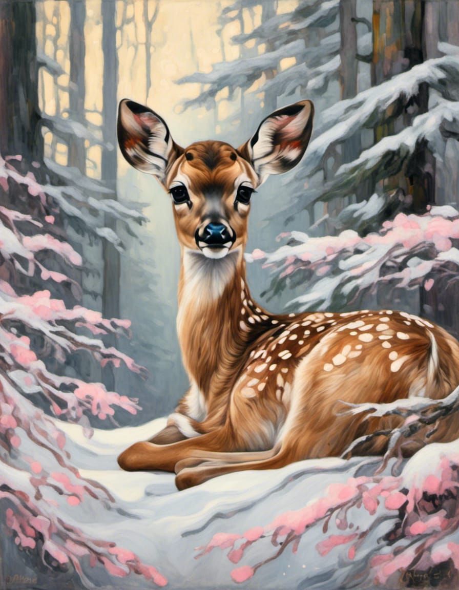 <lora:Klimt Craft:1.0> An airbrushed oil painting of an ador...