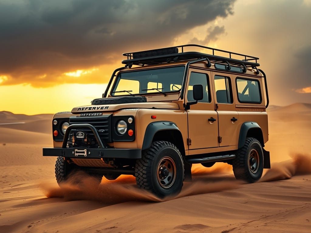 Daring Land Rover Conquers the Desert Landscape