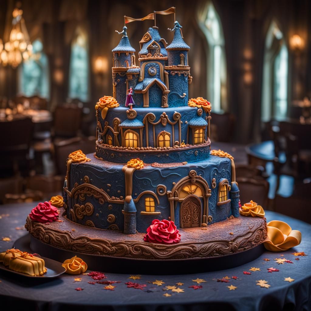 Hyperrealistic Disney Cake with Intricate Details