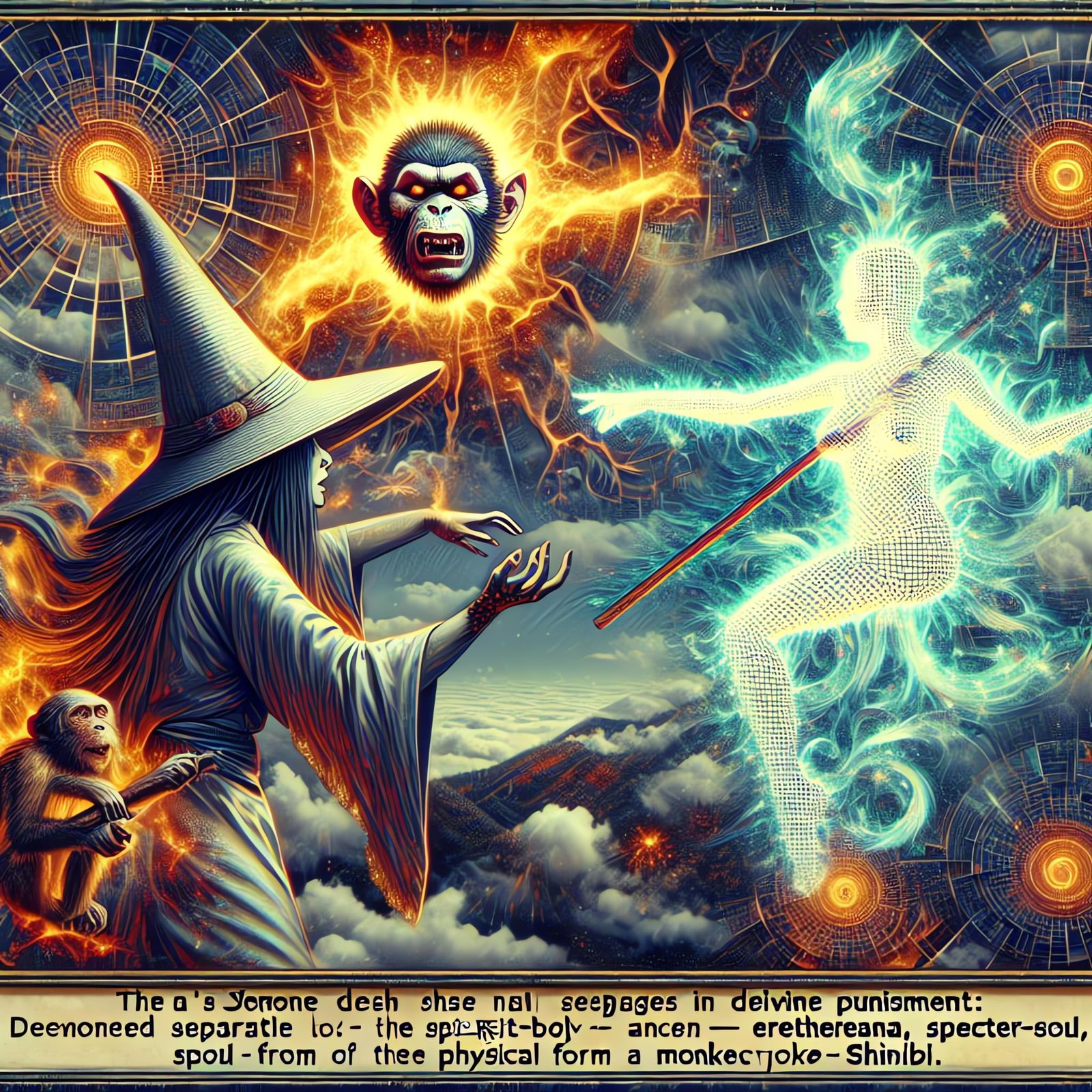 Witch Demoness Punishes Monkey Shinobi in Photorealistic Com...