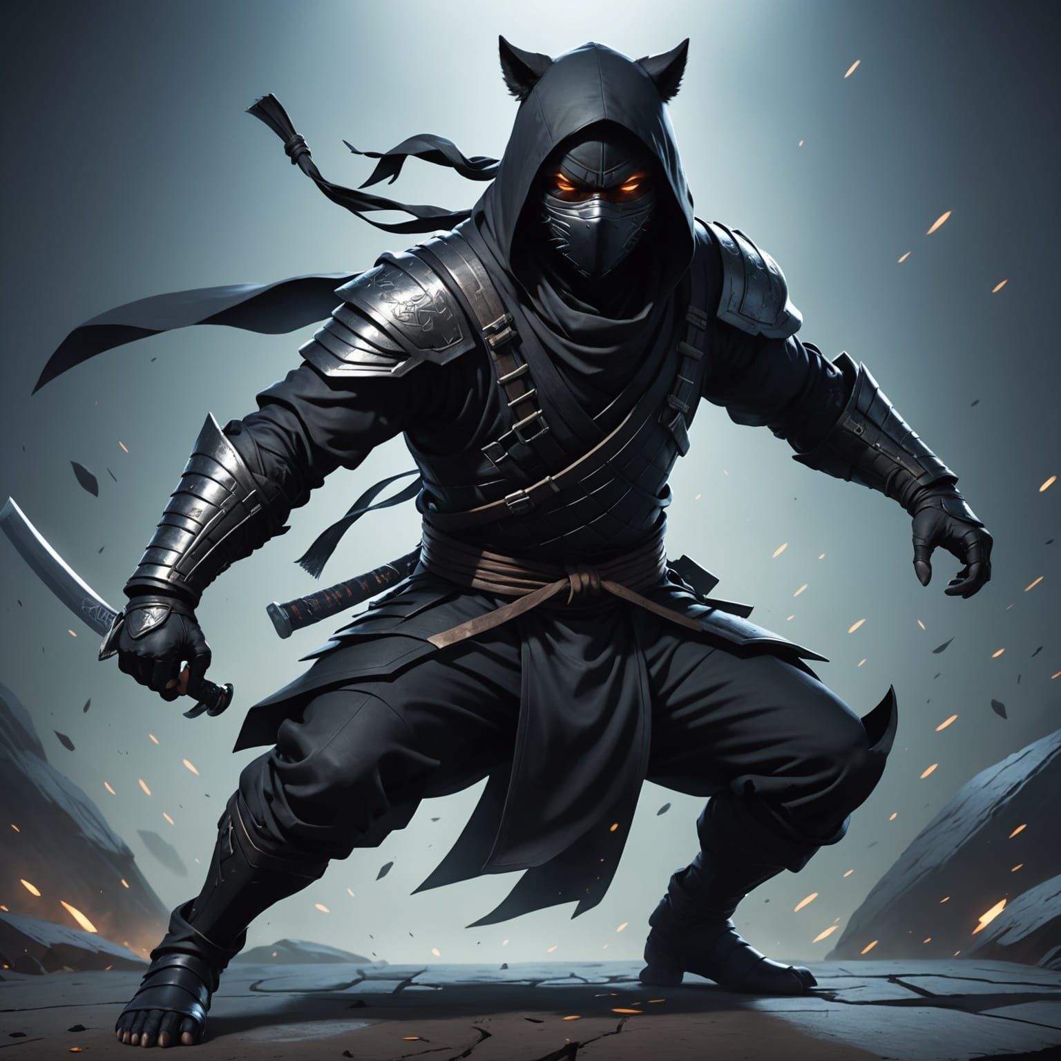 Animal Ninja in Anime Style