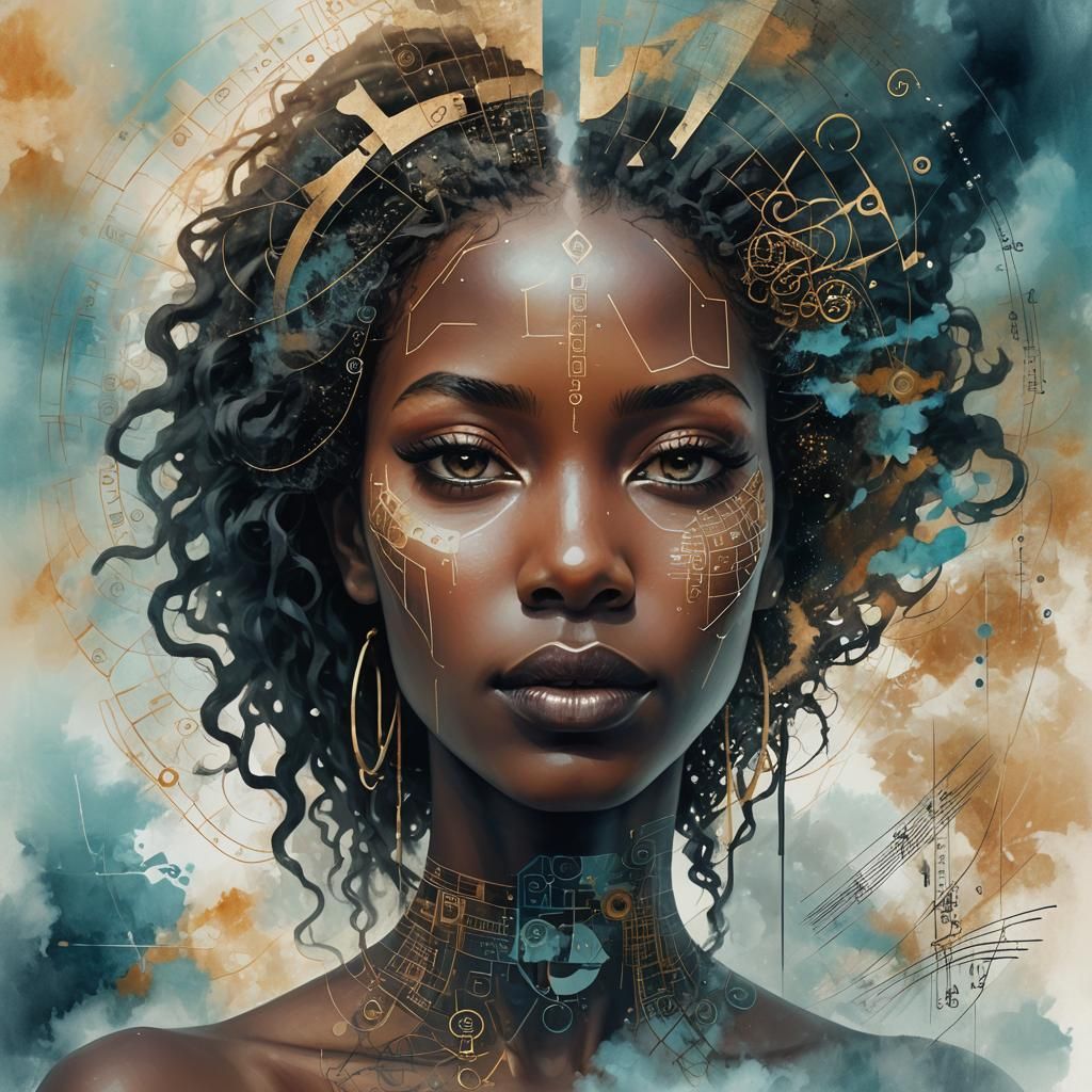 Surreal Portrait of a Woman in Digital Art