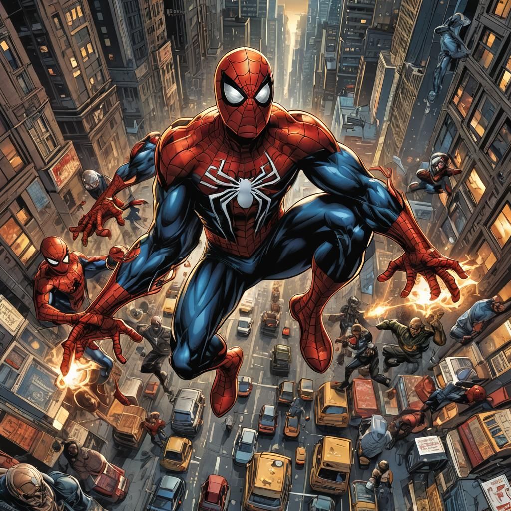 Spider-Man Comic Book Art by Brooks and Mumford