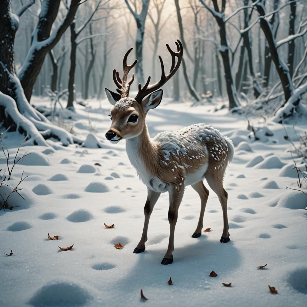 Bambi in The Snow.
