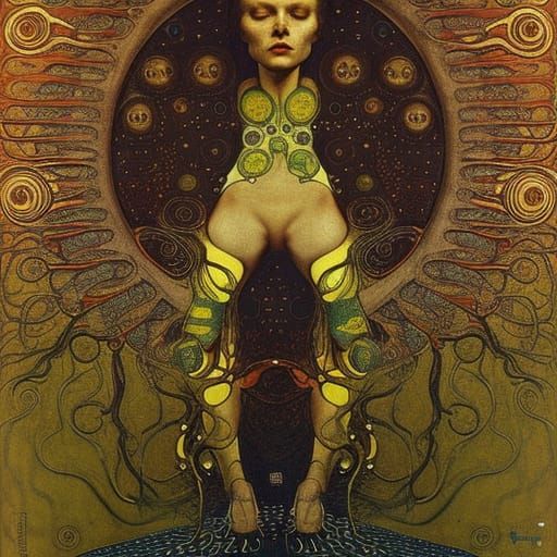 Sinister Sci-Fi Horror Confrontation in Detailed Style