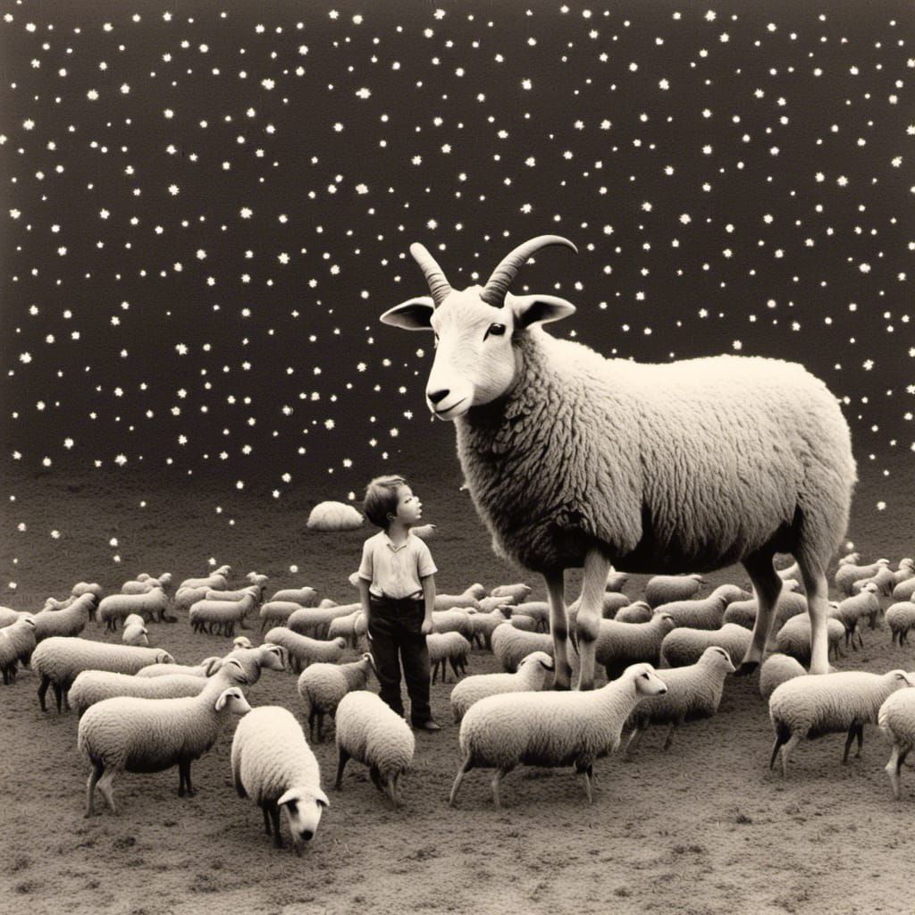 Whimsical Sheep Illustration from The Little Prince