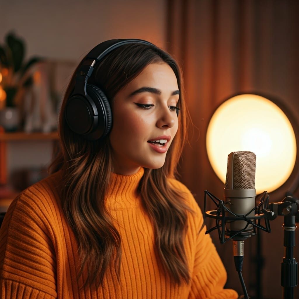 Gen Alpha YouTuber Singing: Vibrant Digital Art