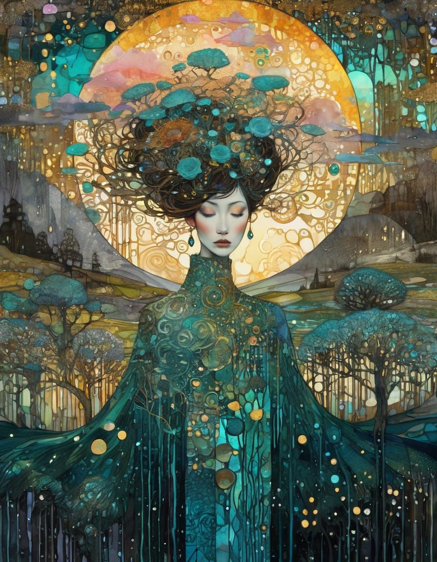 Vibrant, Hyperdetailed 3D Melted Metal Art in Triadic Cinema...