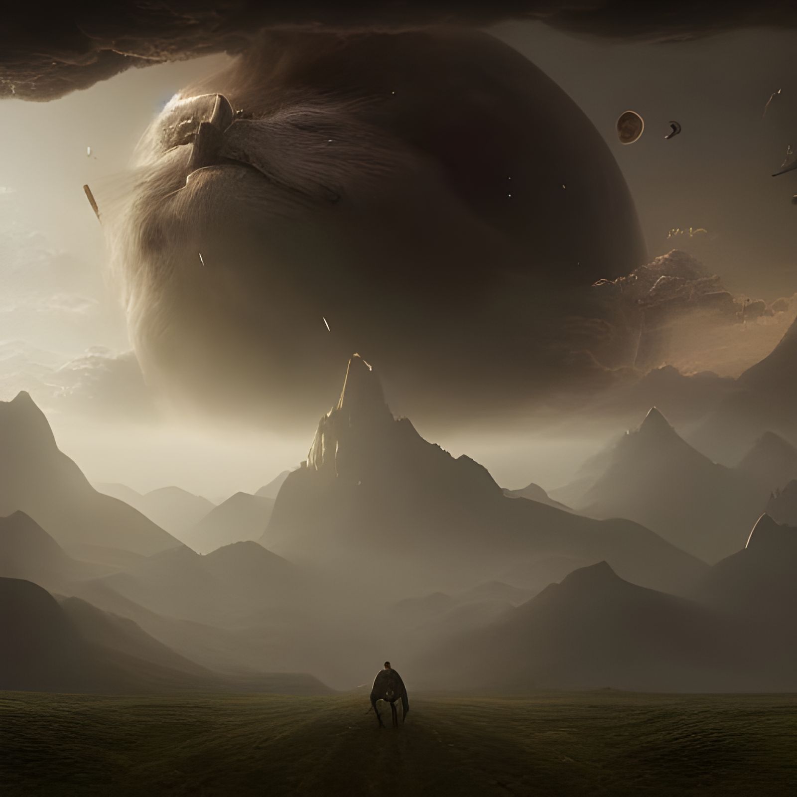 Epic Maximalist Digital Painting of Infinity