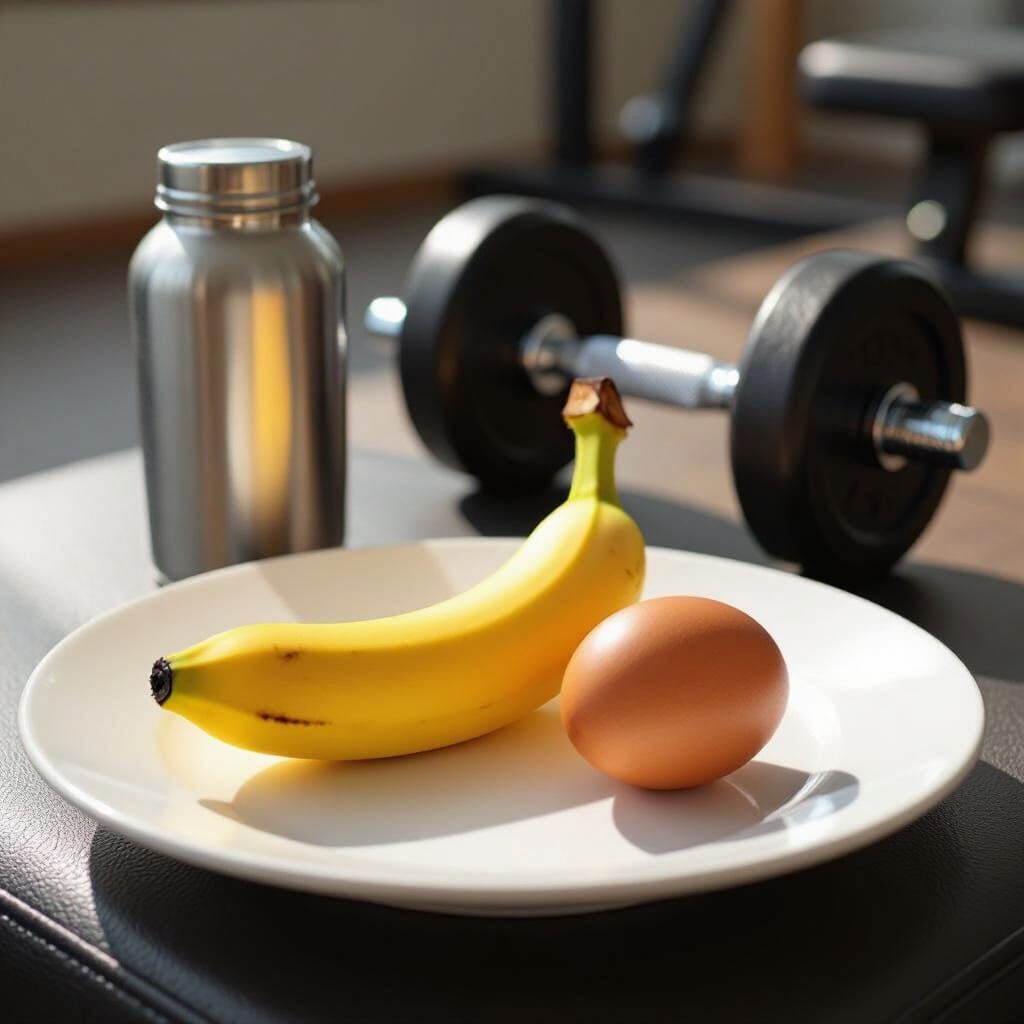 Banana and Egg Still Life in Hyperrealistic Style