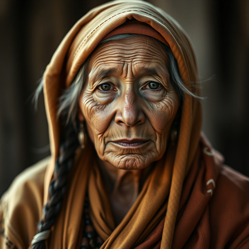 Striking Portrait of Native American Elder